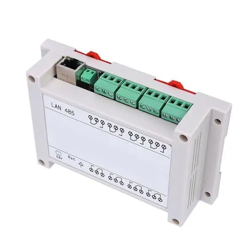 Produktbild: KIMISS Erweitertes RJ45 TCP/IP-Fernsteuerungsmodul, 8-Kanal-Relaisschalter 250 V/AC 10 A, Netzwerksteuerungsschalter für Zugangskontrolle, mit Web-Server und Re-Engineering-Protokoll,