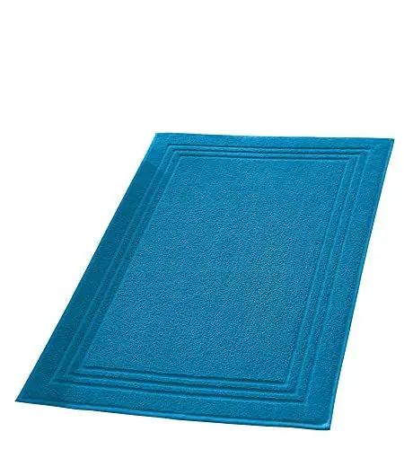 Produktbild: Erwin Müller Badteppich, Badematte, Duschvorleger Heidelberg 100% Baumwolle türkis Größe 50x80 cm- sehr weich, schnell trocknend, strapazierstark