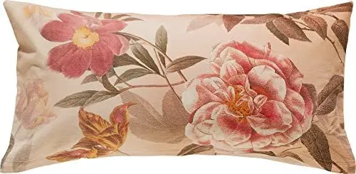 Produktbild: Erwin Müller Flanell Bio Zusatzkissenbezug, Kissenhülle Blumen in Wendeoptik Haut, Größe 40x80 cm - temperaturausgleichend, mit Reißverschluss, 100% Baumwolle (weitere Größen)