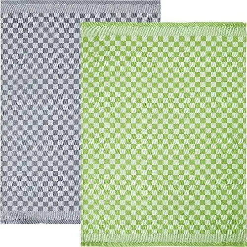 Produktbild: Erwin Müller Geschirrtuch 2er-Pack Baumwolle grün/grau Größe 45x70 cm