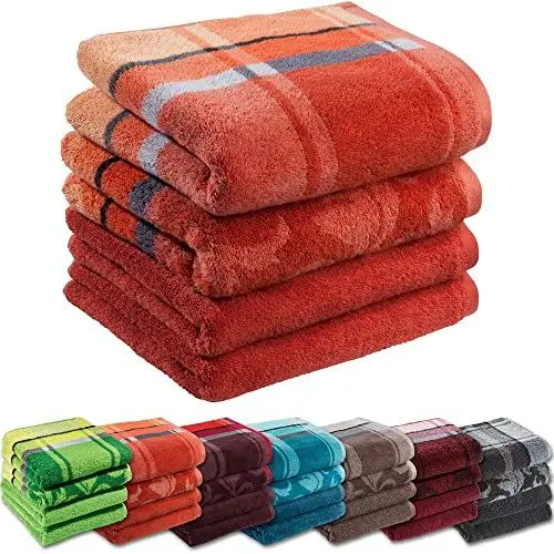 Produktbild: Erwin Müller Handtuch-Set 4er-Pack Terra Größe 50x100 cm - Ludwigsburg - 100% Baumwolle - kuschelweich, saugstark, voluminös - praktisch durch beidseitige Schlaufen (weitere Farben)