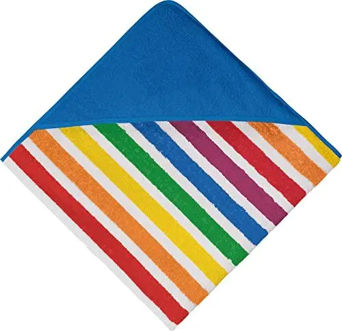Produktbild: Erwin Müller Kinder-Kapuzenbadetuch, Kapuzenhandtuch Frottier bunt Größe 100x100 cm - saugstark, hautfreundlich, Streifen (weitere Größen)