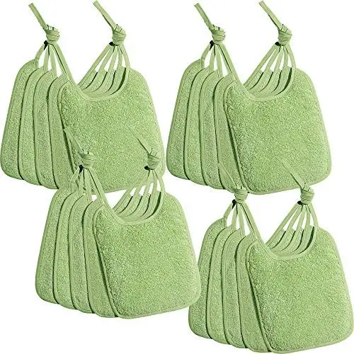 Produktbild: Erwin Müller Kinder-Lätzchen, Baby-Lätzchen 20er-Pack Frottier grün Größe 30x24 cm - 100% Baumwolle, zum Binden (weitere Farben)