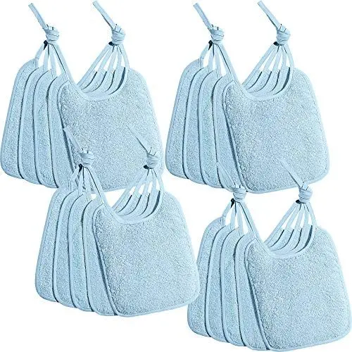 Produktbild: Erwin Müller Kinder-Lätzchen, Baby-Lätzchen 20er-Pack Frottier hellblau Größe 30x24 cm - 100% Baumwolle, zum Binden (weitere Farben)