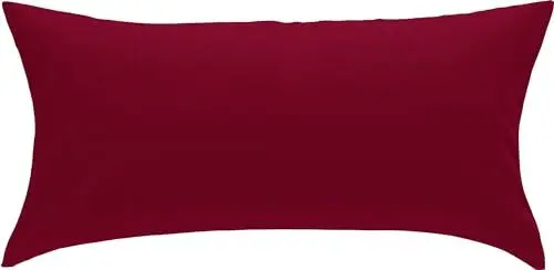 Produktbild: Erwin Müller Kissenhülle, Wendekissenbezug Flanell Uni Lindau - flauschig weich, für kalte Winternächte, temperaturregulierend, mit Reißverschluss - weinrot-anthrazit Größe 40x80 cm