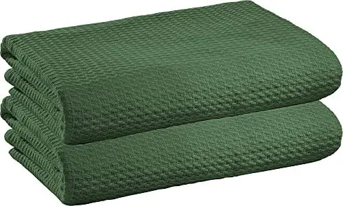 Produktbild: Erwin Müller Sommerdecke Siena im 2er-Pack, Baumwolldecke dunkelgrün Größe 150x200 cm - luftig-leicht, weiche Qualität, sehr angenehm - 100% Baumwolle