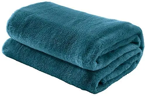 Produktbild: Erwin Müller Teddy-Fleece-Wohndecke, Fleece-Decke, Kuscheldecke - flauschig weich, pflegeleicht - Petrol Größe 150x200 cm