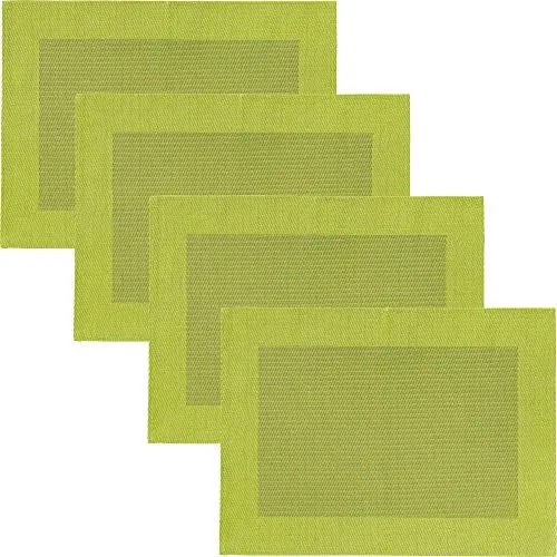 Produktbild: Erwin Müller Tischset Lissabon 4er-Pack abwaschbar apfelgrün Größe 33x45 cm