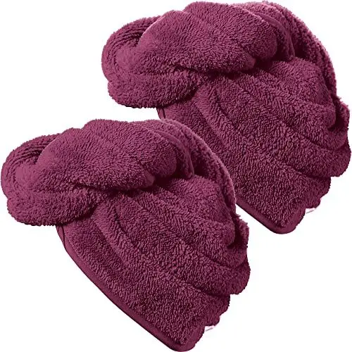 Produktbild: Erwin Müller Turban 2er-Pack Microfaser Beere Größe 28x70 cm