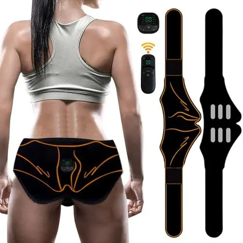 Produktbild: Erysin EMS Bauchmuskeltrainer Po Trainer, EMS Trainingsgerät Ganzkörper Elektrostimulationsgerät aus Aluminiumblech, Wiederaufladbares Fitnessgeräte für Zuhause, hilft beim Aufbau Gesäßmuskulatur