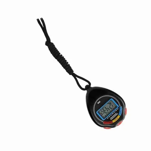 Produktbild: ERYUE Professioneller Schiedsrichter -Stoppuhr -Timer, Multifunktionaler Elektronischer Sport -Timer Zum Rennen, Laufen, Schwimmen mit Kalenderalarm (Schwarz)