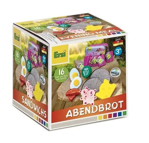 Produktbild: Erzi Spielzeug-Set, Supermarkt-Sortiment, Abendessen-Set