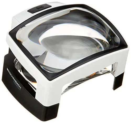 Produktbild: Eschenbach Optik Eschenbach 1566 Standlupe Vergroeßerungsfaktor: 3 x Linsengroeße: (L x B) 100mm x 75mm, Gold