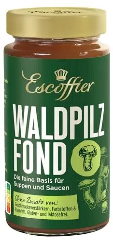 Produktbild: Escoffier - Waldpilzfond , Würzige Grundlage für Pilzsaucen , Ohne Geschmacksverstärker, Farbstoffe oder Palmfett , Gluten und laktosefrei , 1 x 400 ml