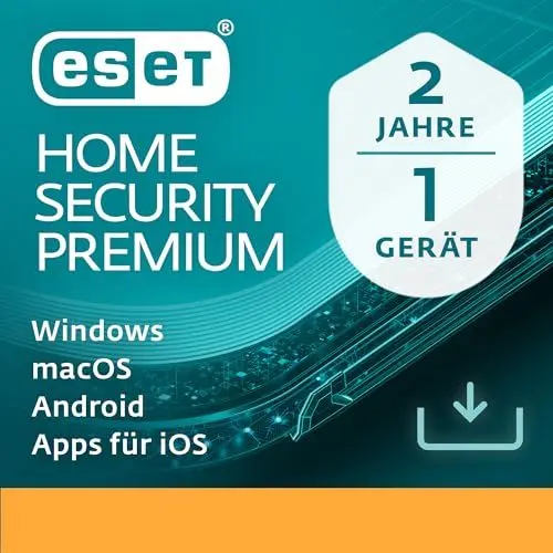 Produktbild: ESET HOME Security Premium 2025 | 1 Gerät | 2 Jahre | inklusive Passwort Manager, Datenverschlüsselung, Browserschutz & Privatsphäre | Windows oder MacOs | Aktivierungscode per E-Mail