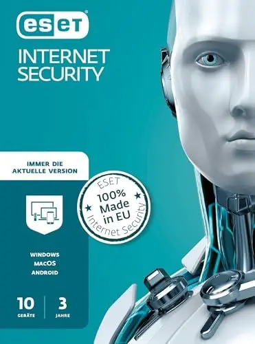 Produktbild: ESET Internet Security 2023 | 10 Geräte | 3 Jahre | Windows (10 und 11), MacOS oder Android | Aktivierungscode per Email