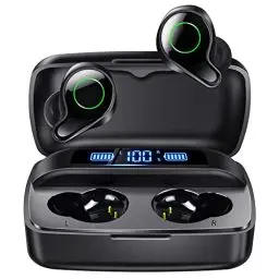 Produktbild: Esiposs Kopfhörer Kabellos, Bluetooth 5.0 in-Ear Kopfhörer mit Mikrofon 156H Spielzeit mit USB-C LCD Ladekoffer, Wireless Stereo Sound IPX7 Wasserdicht Ohrhöre for i Phone Samsung Android