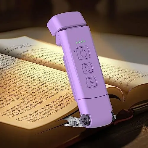Produktbild: Eslas Leselampe Buch Klemme,Kleine Leselampe Kinder,3 Farbtöne und 5 Helligkeit Einstellbar,Neigbarer Kopf,Augenpflege Leselicht für Kinder Bücherwürmer