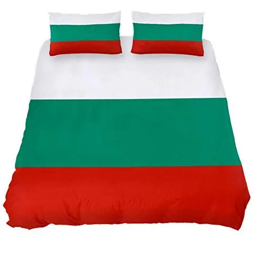 Produktbild: Eslifey Bettwäsche-Set, Motiv: Flagge von Bulgarien, leicht, mit Reißverschluss, für Schlafzimmer