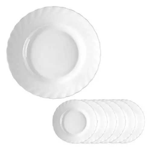 Produktbild: Esmeyer 441-034 6er Pack Suppenteller tief TRIANON mit einem Durchmesser von 22,5 cm Hartglas Made in Europe,
