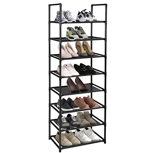 Produktbild: esonstyle Schuhregal mit 8 Ebenen, 16–20 Paar, stabiles Schuhregal, Schuh-Organizer, freistehende Schuhregale für Schrank, Eingang, Flur