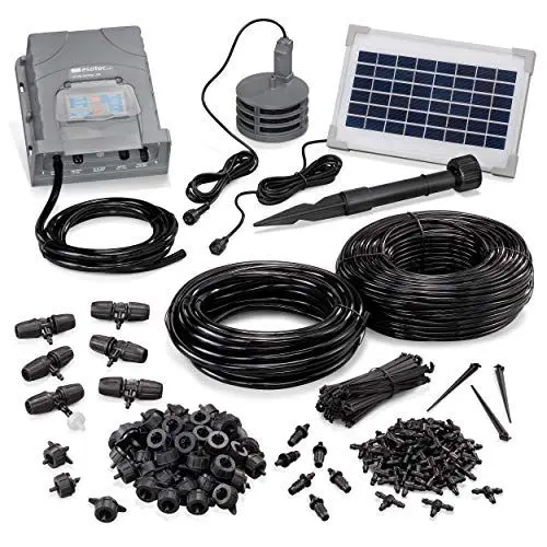 Produktbild: Esotec Solar Bewässerungscomputer Waterdrops Professional, Bewässerungssystem, Tröpfchenbewässerung, 50 Tropfer, automatische Bewässerung Hochbeet Gewächshaus Garten Balkon 101120