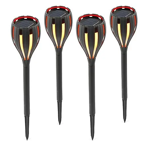 Produktbild: Esotec Solar Gartenleuchten Bioko, 4er Set, Akku, Gartenfackeln, Solarleuchte, Stecklicht, Außenleuchte, Steckleuchten, Stableuchten, außen, wetterfest, outdoor, Höhe 29,5cm 102780