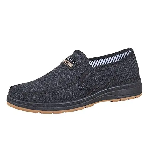Produktbild: Espadrilles Herren Mesh Slippers, Mokassins Klassische Flache Espadrilles Canvas, Loafer rutschfeste Freizeitschuhe Sohlen Leichter, Lightweight Atmungsaktiv Casual Shoes, Penny Schuhe Schlupfschuhe