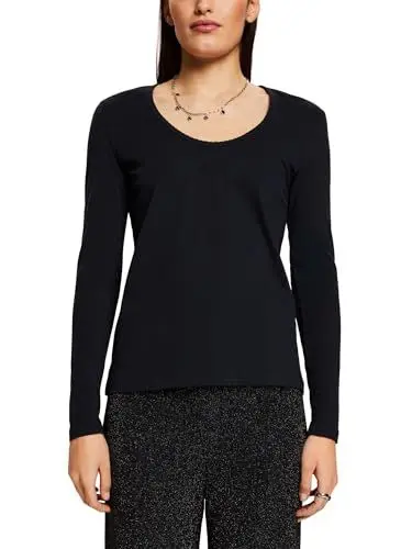 Produktbild: ESPRIT Damen 113CC1K301 T-Shirt, 001/BLACK, X-Large