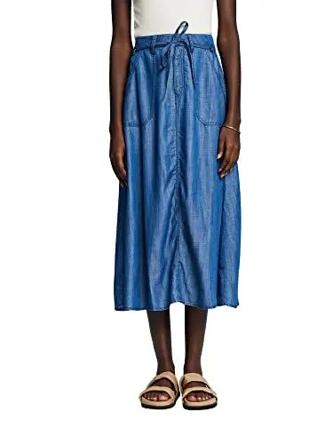 Produktbild: ESPRIT Damen 033ee1d306 Rock, 902/Blue Medium Wash, 32