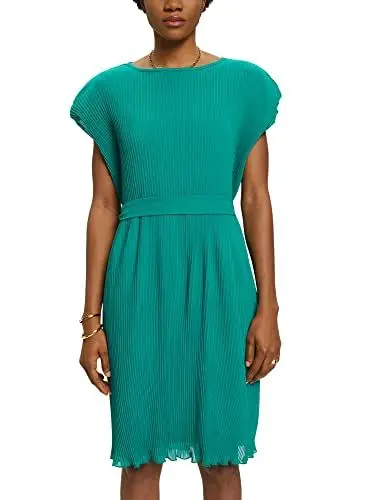 Produktbild: ESPRIT Collection Damen 033eo1e318 Kleid, 305/Emerald Green, S