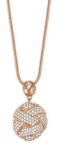 Produktbild: ESPRIT Damen-Kette mit Anhänger Lilaia Messing rhodiniert Zirkonia weiß Rundschliff 80 cm - ESNL02752C800