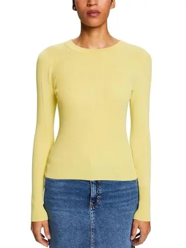 Produktbild: ESPRIT Damen 014ee1i307 Pullover, 760/Lime Yellow, Large