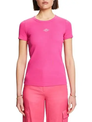 Produktbild: ESPRIT Damen 014ee1k326 T-Shirt, 660/Pink Fuchsia, Medium