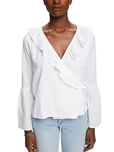 Produktbild: ESPRIT Damen 023ee1f312 Bluse, 100/White, M