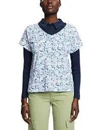 Produktbild: ESPRIT Damen 033ee1k335 T-Shirt, 113/Off White 4, M