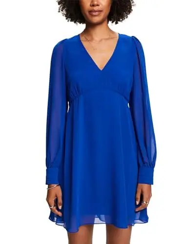 Produktbild: ESPRIT Damen 034ee1e339 Kleid, 410/Bright Blue, Small