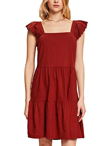 Produktbild: ESPRIT Damen 043CC1E301 Kleid, 805/TERRACOTTA, M
