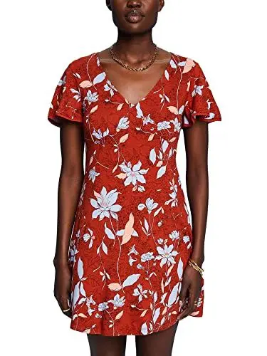 Produktbild: ESPRIT Damen 043EE1E323 Kleid, 873/CORAL ORANGE 4, XXS