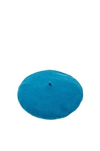 Produktbild: ESPRIT Damen 092EA1P305 Baskenmütze, 455/TEAL Blue, 1SIZE