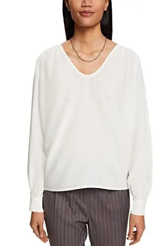 Produktbild: ESPRIT Damen 122EO1F309 Bluse, 110/OFF White, M
