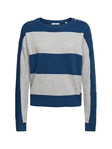 Produktbild: ESPRIT Damen 992EE1I347 Pullover, Blau/Grau, XXL