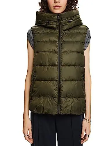 Produktbild: ESPRIT Damen 993EE1H302 Weste, 355/DARK Khaki, XXS