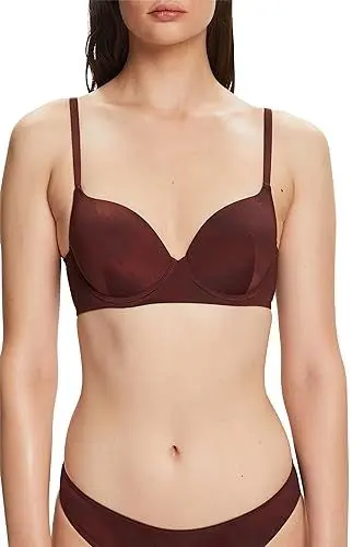 Produktbild: ESPRIT Damen Big Flower Deluster Sexy Pad Gepolsterter BH, Rust Brown, 70 / 70D EU