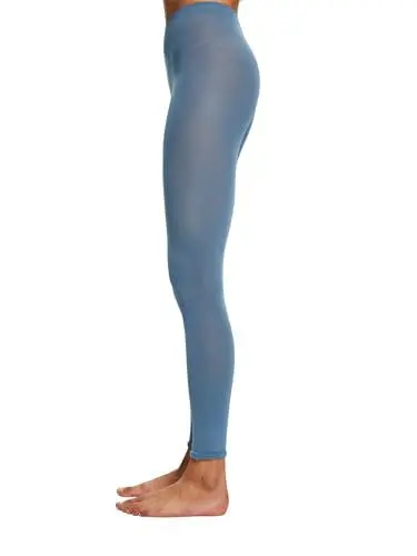 Produktbild: ESPRIT Damen Leggings Cotton W Le Baumwolle einfarbig 1 Stück, Blau Lavender 6410, 36-38