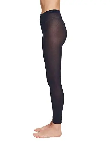 Produktbild: ESPRIT Damen Leggings Cotton W Le Baumwolle einfarbig 1 Stück, Blau Marine 6120, 36-38
