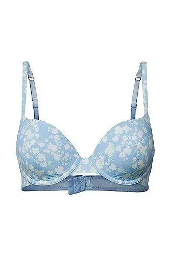 Produktbild: ESPRIT Damen Printed Micro RCS sexy Padded Gepolsterter BH, Pastel Blue 3, 80 C