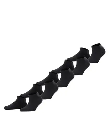 Produktbild: ESPRIT Damen Sneakersocken Solid W Sn Baumwolle kurz einfarbig Multipack, Schwarz Black 3000-O, 36-41