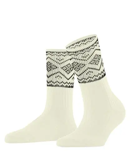 Produktbild: ESPRIT Damen Socken Selbu Shimmer W So Baumwolle gemustert 1 Paar, Weiß Off-White 2040, 39-42