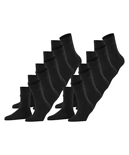 Produktbild: ESPRIT Damen Socken Solid 10-Pack W SO Baumwolle einfarbig 10 Paar, Schwarz (Black 3000), 36-41